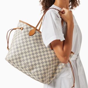 Rare! Like New! Authenticated LOUIS VUITTON N40605 Neverfull PM DAMIER AZUR